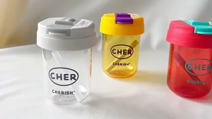 300ml Creative Milk Sippy Cup Cute Portable Water Cup Mini Plastic Water Bottle Tumbler With Straw Leakproof Cute Tumbler