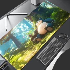 Bandai | Mouse Pad Gaming Accessories PC Anime Gamer XXL P-pokemonS S-snorlax Computer Desk Mat Laptop Varmilo Keyboard Rug Cute Mousepad