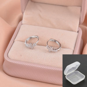 925 Sterling Silver Earrings Womens Flash Cross Ear Cuffs Ear Studs Ear Hoops Fashion Jewelry Ear Decorations New 2025