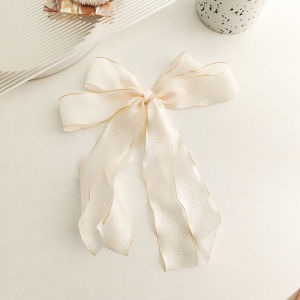 Kẹp Tóc Búi Thắt Nơ Lớn Màu Trắng Phong Cách Công Chúa Phụ Kiện Tóc Cho Bé Gái Kẹp Tóc Co Giãn Cho Bé Gái Mùa Xuân 2022