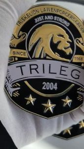 Bendable TRILEG Emblem High Quality 3.5 Inches TRISKELION LAWENFORCERS GROUP Badge