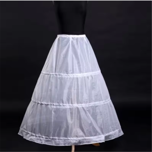 Womens Petticoat 3 Hoops White Underskirt Wedding Accessories