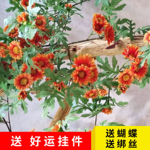 ดอกไม้ไหมพรมแขวนผนังตกแต่งเพดานศิลปะแต่งงานปลอมซากุระและฮาวเทงดอกไม้จําลองตกแต่งบ้าน