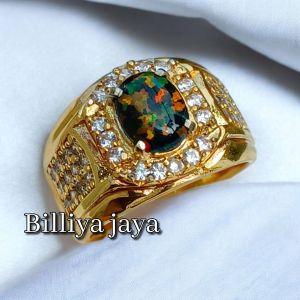 CINCIN BATU BLACK OVAL KALIMAYA UASTRALIA SUPER JARONG MINIMALIS