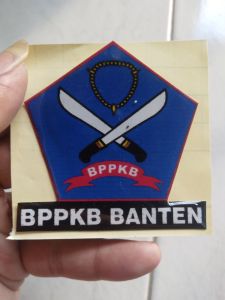 stiker motor resin timbul logo bppkb banten