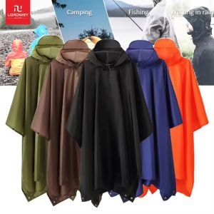 LORDWEY Áo Mưa Chống Nước Quân Đội Ngoài Trời 3 Trong 1 Áo Mưa Áo Mưa Nam Áo Mưa Nữ Bạt Che Mưa Xe Máy Poncho Thảm Dã Ngoại