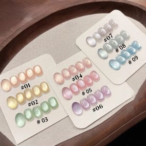 12 มล. 1-12 ชิ้น 2025 ยาทาเล็บสีตาแมว Tyndall รุ่น Autumn ช่วยให้เล็บขาวขึ้น เจลทาเล็บแบบใส ประกายเล็บแบบตาแมว สีเหลือง สีส้ม