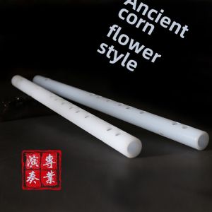 Film-Free Flute Jade Flute Chinese Ancient Style White Jade Flute Flute Bamboo Flute Resin Flute Beginner Adult National Musical Instrument Star River Sigh