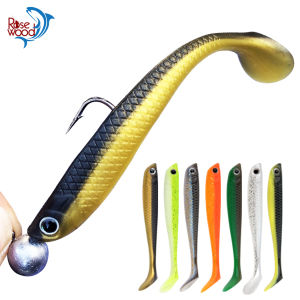 RoseWood 5.5 ซม.8 ซม.9.5 ซม.Paddle TAIL Soft Swimbait Fishing Lure Wobbler SHAD BASS ปลาปลอมสําหรับปลาเทราท์ Walleye Crappie JIG HEAD