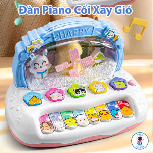 Đồ Chơi Đàn Piano Cối Xay Gió Thỏ Tuyết Có Nhạc Và Đèn Cho Bé Rèn Tập Nhạc Đồ Chơi Montessori