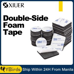 10Pcs Double Sided Foam Tape 3M Strong Heavy Duty Pad Mounting Adhesive Tape Square and Round Super-Sticky Adhesive Mounting Tape Suitable for Walls and Door Wood Metals Glasses Papers Plastics Fabrics