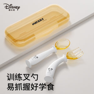 Disney Baby Spoon for Toddler Child Feeding Training Spoon Infant Self Feeding One Year Old Baby Utensils Supplementary Food Spoon