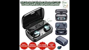 M20 Earbuds Wireless Bluetooth-TWS LED Power Display Mini In-ear Sports Headphones with Case Music Gaming Headset