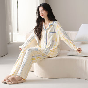 miiow | Pure Cotton Cat Person Sleepwear Long Sleeve Pants Comfortable Soft Skin-friendly Outdoor Home Clothes Set For Women