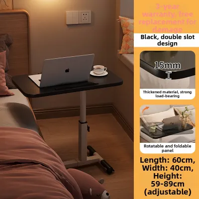 Foldable Small Computer Desk Bedroom Side Table Multi-Functional Mobile Height Adjustable Mini Desk Home Furniture Corner Table