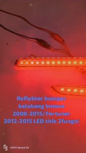 Lampu Reflector Mata kucing Bumper Belakang Innova New 2008-2015/Reflctor Bumper Grand Fortuner 2012-2015 Camry 2012 Led
