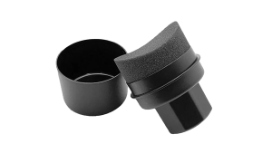 Car Tire Waxing Sponge Car Wax Applicator Pad With Lid Curved Shaped Tire Cleaning Tools