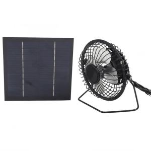 Portable Fan Solar Panel Powered Fan 5W Mini Solar Panel with Portable Cooling Fan Photovoltaic Solar Panel Set for Greenhouse