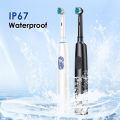 Electric Toothbrush for Adults 5 Modes Rotary Tooth Brush with 4 Replacement Soft Brush Heads Rechargeable Intelligent Timing. 