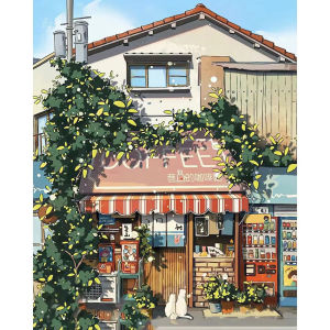 Acrylic Paint By Numbers Warm Countryside Travel Scenery Painting By Numbers on Canvas Coloring By Number for Adults Paint