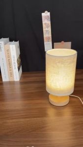 Touch light Adjustable Fabric lampshade Modern Nordic ins Lactation light Bedroom Bedside light small night light Solid Wood Desk light
