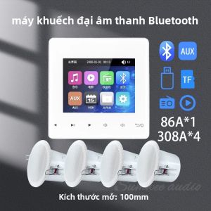 Hệ Thống Điều Khiển Âm Thanh Mini Bluetooth Gắn Tường Loa Âm Trần Điều Khiển Bằng Cảm Ứng Hỗ Trợ Thẻ Nhớ U Disk & TF Model M86A