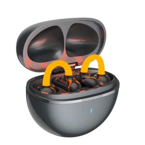 D3 luminous ear clip Bluetooth earphones night running warning fluorescent light orange outdoor safety sports wireless dual ear open type