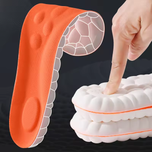 1 Pair Latex PU Sports Shoe Insoles Soft High Elasticity Orthopedic Breathable Shock Absorption Arch Support Shoe Inserts