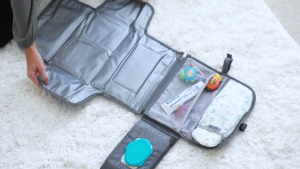 Little Buddy Foldable Diaper Changing Pad with Storage Pockets - Leak-Proof Easy-Clean Baby Travel Changing Mat for Newborns Ideal for Outings & Travel