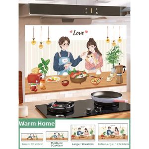 Waterproof Moisture-Proof Fireproof Heat-Resistant Self-Adhesive Stove Wall Paper