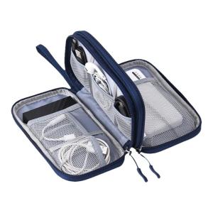 Portable Lightweight Waterproof Digital Accessories Storage Bag for Chargers Digital Earphones And Data Cables Double Layer