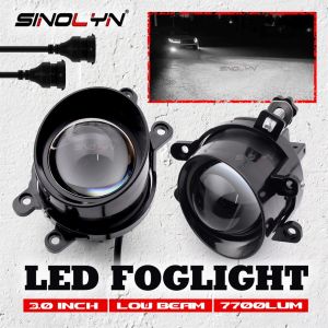 Sinolyn 3.0" LED Fog Light Low Beam Projector For Toyota Camry Corolla Innova Yaris Auris Sienna Hilux Aygo Highlander RAV4 Spotlight 3000K 6000K LED Fog Lamp Spot Light Accessories Retrofit