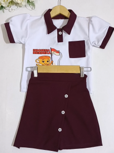 Setelan Baju Kemerdekaan Anak Perempuan Usia 1-6 Tahun Kekinian Spesial Kemerdekaan