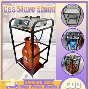 Single Gas Stove Stand Rack Single Burner Stove Rack Heavy Duty Stainless Steel Gas Stove Stand Rack Gas Stove Bench Metal Fireplace Shelf Kitchen Organizer Stand Storage Rack Shelf For Induction Cooker
