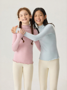 JOLLY BEAN | Warm Fleece Girls Turtleneck Top