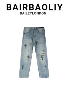 Luxurious Straight Loose Holes Jeans For Men