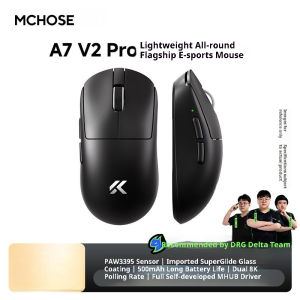 MCHOSE A7 V2 Ultra Gaming Mouse 20000FPS PAW3950Ti Super Sensor 8kHz Polling Rate Low Latency Super Glide for Computer Gaming