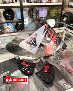 Kaca helm flat visor merk clear buat helm half face