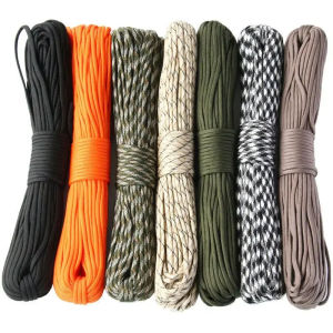 7 Cores 550 Paracord Cord: Essential Survival Lanyard & Camping Hiking Accessories