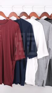 Koko Kurta Pakistan Bahan Kaos Lengan 3/4 Fashion Muslim