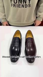 Men Loafer Casual Shoes Calf Leather Waterproofing Materials High Quality Wholesalers Online Formal Dress Slip-on Shoes