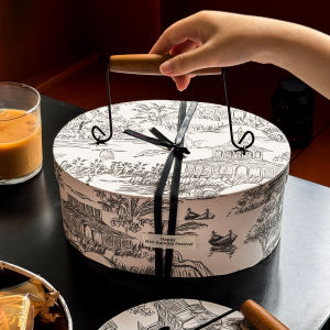 2025 New Oval Christmas Gift Box Mooncake Box Egg Yolk Crisp Pastry Baking Dessert High-end Packaging Box Kitchen Cooking Tools