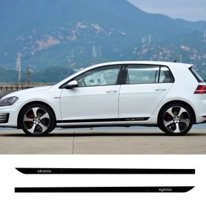 ฟิล์มไวนิลติดสติ๊กเกอร์แปะประตูข้างรถยนต์สติกเกอร์ลายเส้นยาวสำหรับ Volkswagen VW Golf 7 MK7อุปกรณ์แต่งรถ