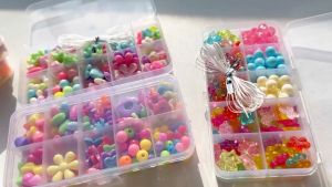 LAKOE Diy Beaded Manik Gelang Kalung Mainan Edukasi Kreatifitas Anak Perempuan Meronce Manik