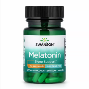 Swanson Melatonin 3mg Sleep Support Supplement 60 Vegan Capsules Helps Promote Faster & Deeper Sleep