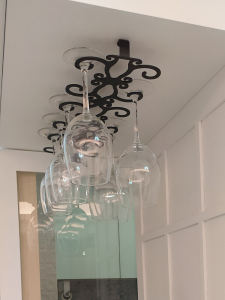 Waiyanda Rượu Giá Để Ly Cao Chân Ngược Treo Cốc Kệ Chứa Đồ Rượu Vang Đỏ Giá Để Ly Giá Treo Tường