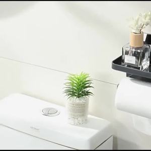 1pc Toilet Paper Holder - Space-Saving Wall-Mounted Perforated Storage Rack with Toilet Manager Holder