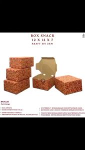 Box Snack 12x12x7 Snack Box 12x12 Non Laminasi (B43K135)