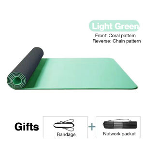 LAYOTO 6-8 mm Non-Slip TPE Body Line Yoga Mat For Floor Workout - Exercise/Fitness/Yoga/Pilates Non Slip Yoga Mat for Workout Fitness Exercise Anti-skid Sports Fitness Mat Thick TPE Comfort Foam Yoga Matt for Exercise Yoga and Pilates Gymnastics Mat