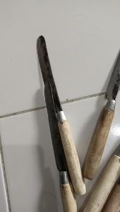 Pisau Dapur Gagang Kayu Pisau Baja Asli Pisau Daging / Pisau Dapur Tajam Serba Guna Baja Gagang Kayu